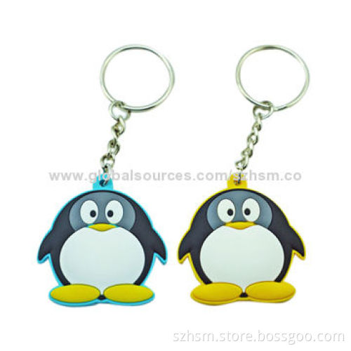 Custom 3D Cute Cartoon Souvenir Promotional Soft PVC LED Key Chain